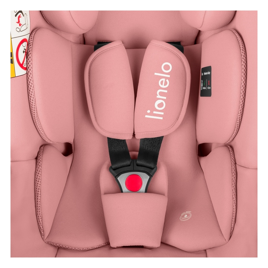 Lionelo - Bilbarnstol ASTRID i-Size 40-87 cm Rosa korall