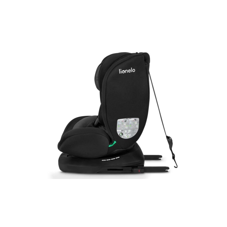 Lionelo - Bilbarnstol BASTIAAN i-Size 40-150 cm svart/grå