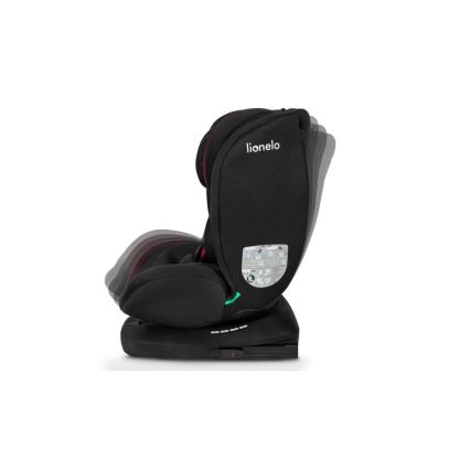 Lionelo - Bilbarnstol BASTIAAN i-Size 40-150 cm svart/röd