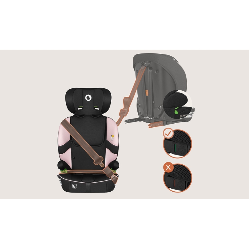 Lionelo - Bilbarnstol BILLY i-Size 76-150 cm Babyrosa