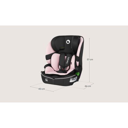Lionelo - Bilbarnstol BILLY i-Size 76-150 cm Babyrosa