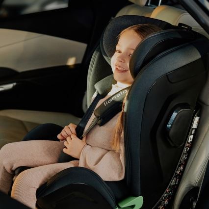 Lionelo - Bilbarnstol HARPER i-Size med roterbar bas 76-150 cm Black Carbon