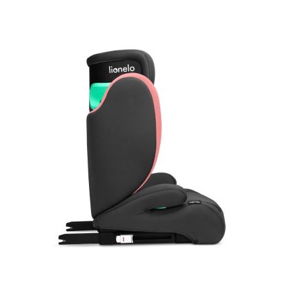 Lionelo - Bilbarnstol HUGO i-Size 100-150 cm svart/rosa