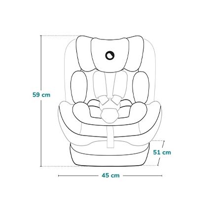 Lionelo - Bilbarnstol IZZY i-Size 40-150 cm Svart Carbon