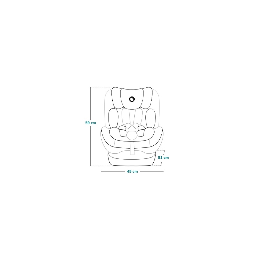 Lionelo - Bilbarnstol IZZY i-Size 40-150 cm Svart Carbon