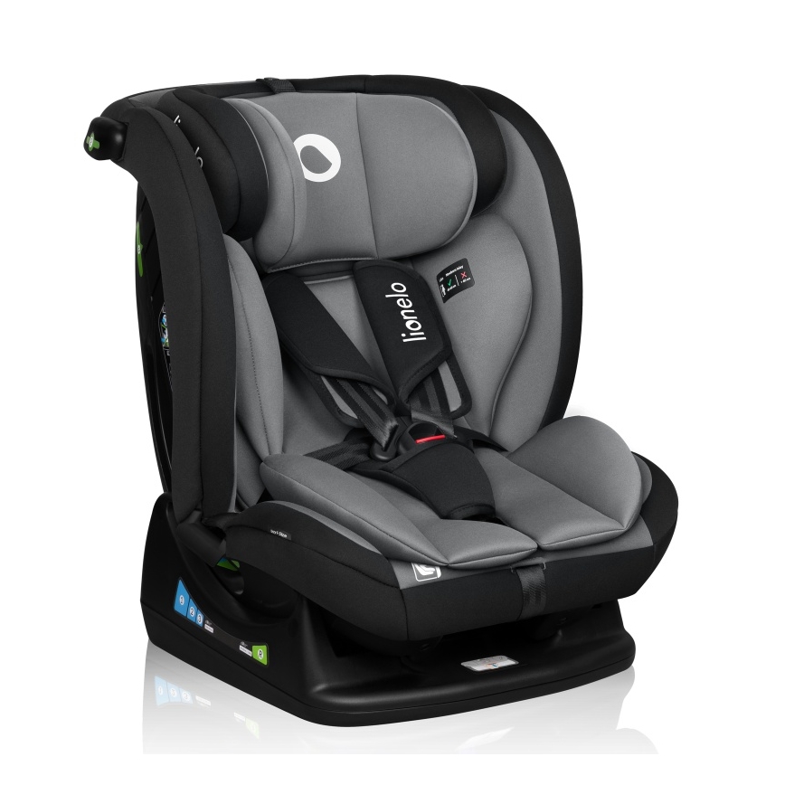 Lionelo - Bilbarnstol IZZY i-Size 40-150 cm Svart/Grå