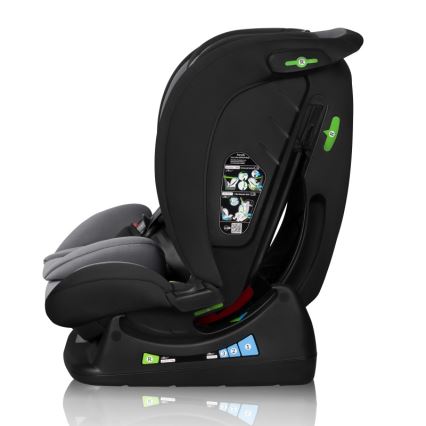 Lionelo - Bilbarnstol IZZY i-Size 40-150 cm Svart/Grå