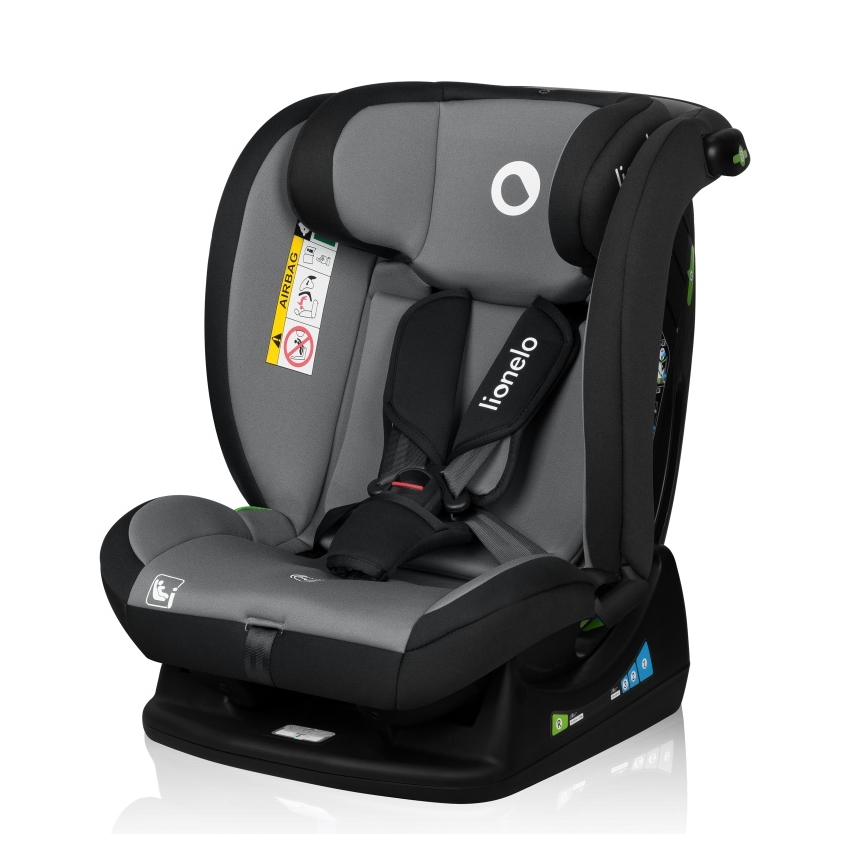 Lionelo - Bilbarnstol IZZY i-Size 40-150 cm Svart/Grå