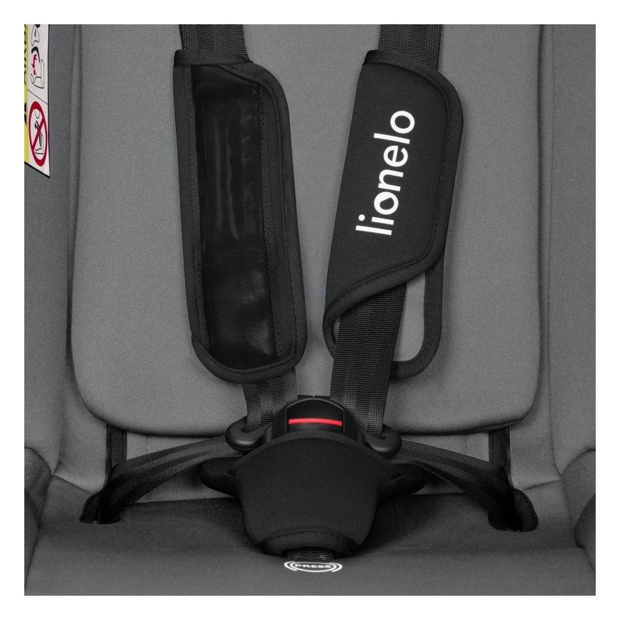 Lionelo - Bilbarnstol IZZY i-Size 40-150 cm Svart/Grå