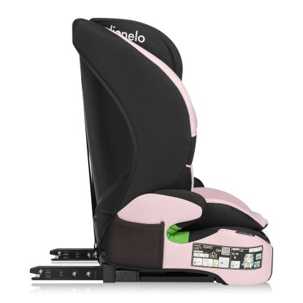 Lionelo - Bilbarnstol LEVI FIX i-Size 76-150 cm Babyrosa
