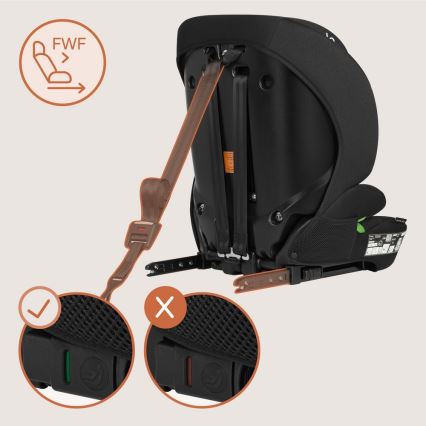 Lionelo - Bilbarnstol LEVI FIX i-Size 76-150 cm Svart kolfiber