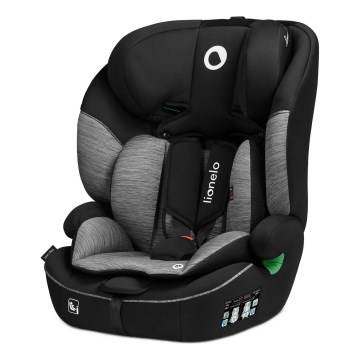 Lionelo - Bilbarnstol LEVI i-Size 76-150 cm Svart/Grå
