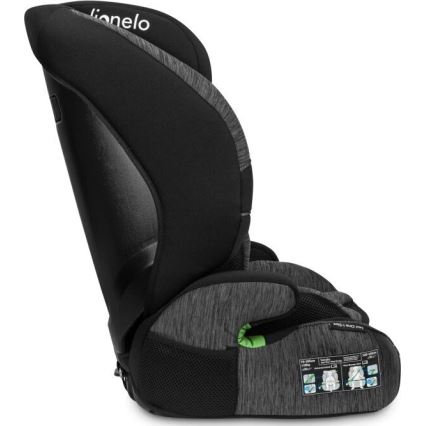 Lionelo - Bilbarnstol LEVI ONE i-Size 76-150 cm svart/grå