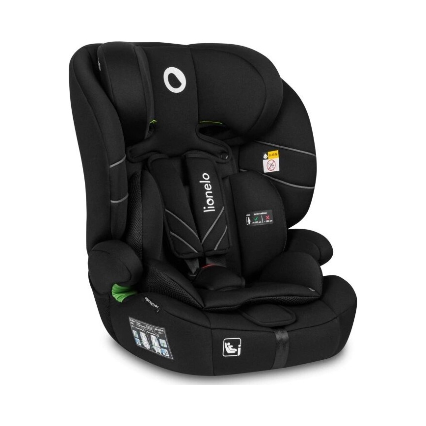 Lionelo - Bilbarnstol LEVI ONE i-Size 76-150 cm svart