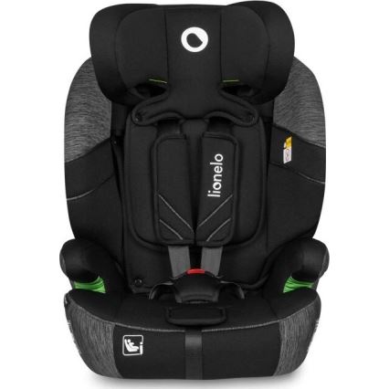Lionelo - Bilbarnstol LEVI ONE i-Storlek 76-150 cm svart/grå