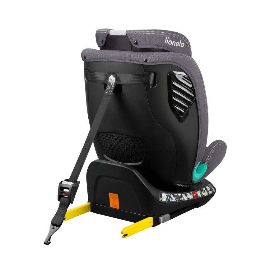 Lionelo - Bilbarnstol med roterbar bas BASTIAAN ONE i-Size 40-150 cm Grey Stone