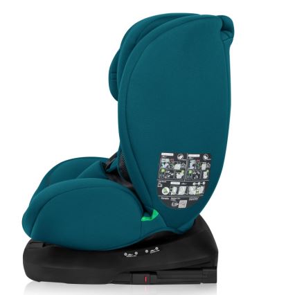 Lionelo - Bilbarnstol med vridbar bas BASTIAAN i-Size 40-150 cm Blå Indigo