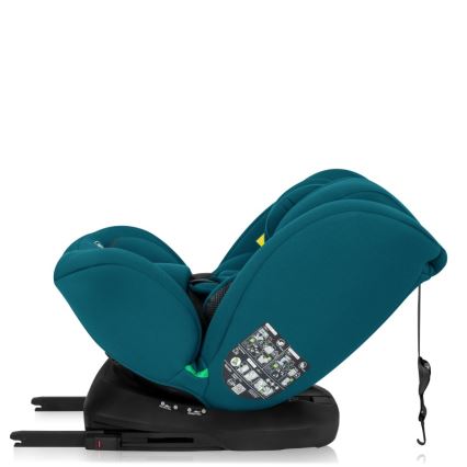 Lionelo - Bilbarnstol med vridbar bas BASTIAAN i-Size 40-150 cm Blå Indigo