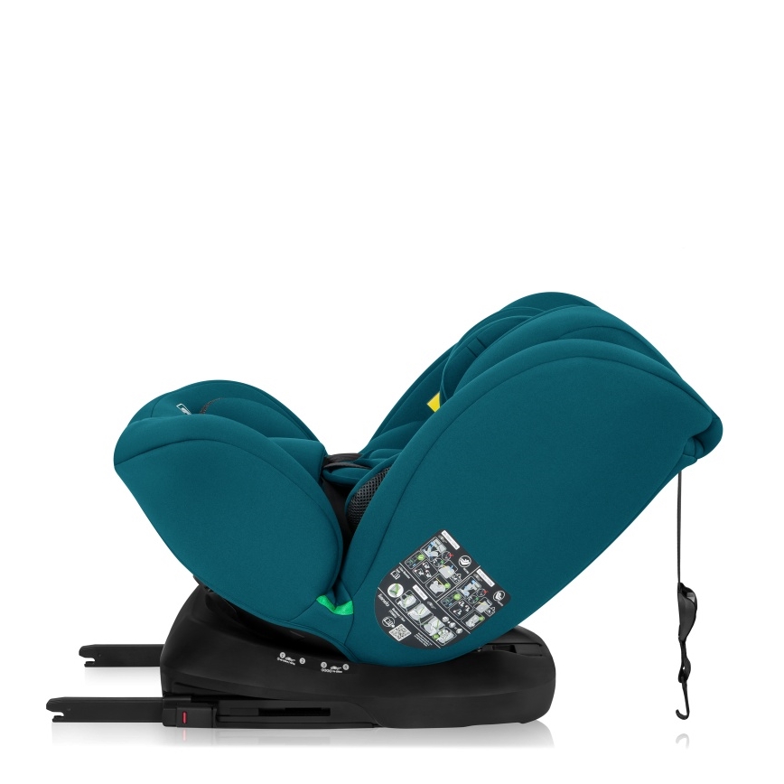 Lionelo - Bilbarnstol med vridbar bas BASTIAAN i-Size 40-150 cm Blå Indigo