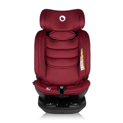 Lionelo - Bilbarnstol med vridbar bas BASTIAAN i-Size 40-150 cm bordeauxröd