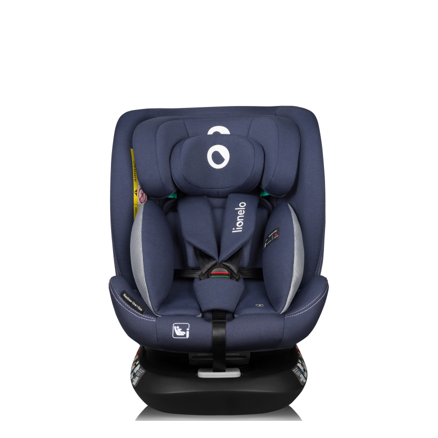Lionelo - Roterbar bilbarnstol med bas BASTIAAN ONE i-Size 40-150 cm navyblå