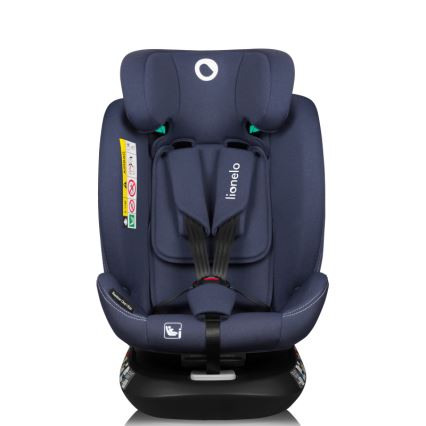 Lionelo - Roterbar bilbarnstol med bas BASTIAAN ONE i-Size 40-150 cm navyblå
