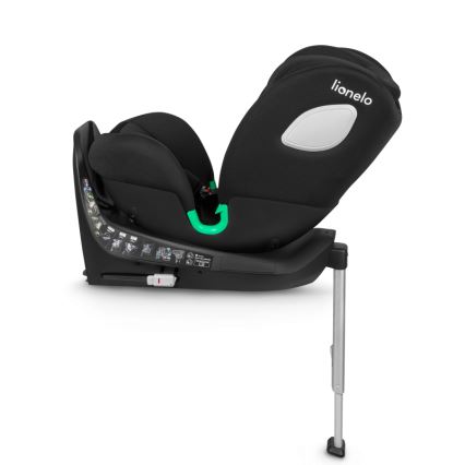 Lionelo - Bilbarnstol med vridbar bas BRAAM i-Size 40-150 cm Black Carbon