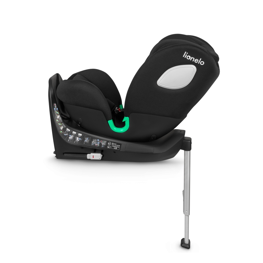 Lionelo - Bilbarnstol med vridbar bas BRAAM i-Size 40-150 cm Black Carbon