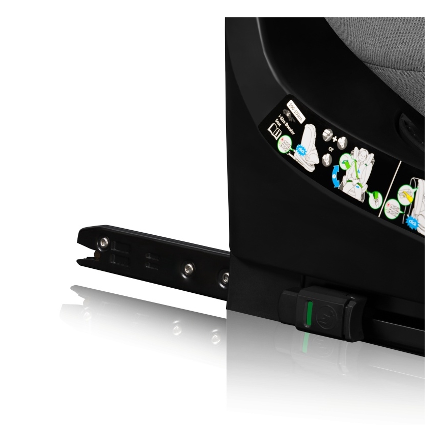 Lionelo - Bilbarnstol med vridbar bas BRAVE i-Size 40-150 cm Grey Stone