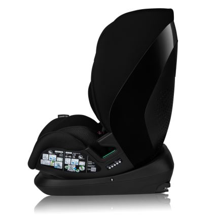 Lionelo - Bilbarnstol med vridbar bas LAVENDER i-Size 76-150 cm Black Carbon