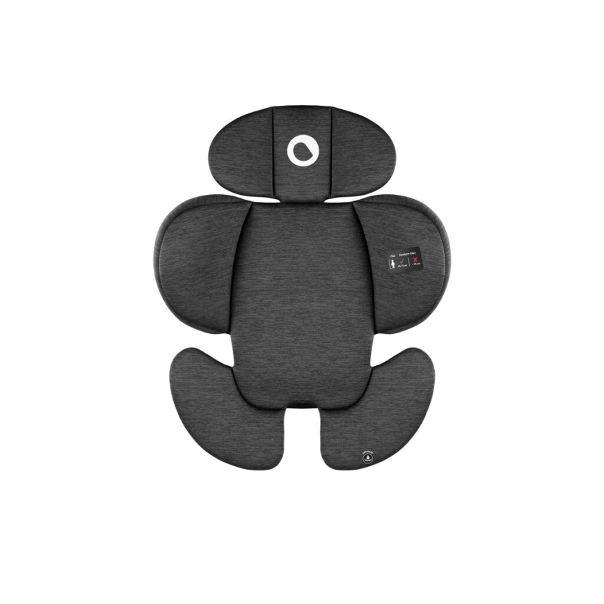 Lionelo - Bilbarnstol med vridbar bas NAVY i-Size 40-150 cm svart/röd