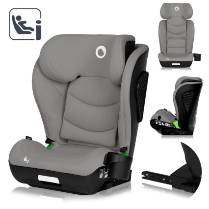 Lionelo - Bilbarnstol NEAL i-Size 100-150 cm Betonggrå