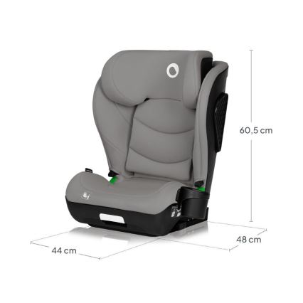 Lionelo - Bilbarnstol NEAL i-Size 100-150 cm Betonggrå