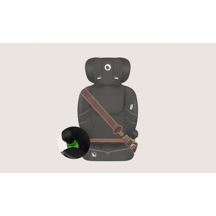 Lionelo - BILLY i-Size bilbarnstol 76-150 cm Svart Carbon