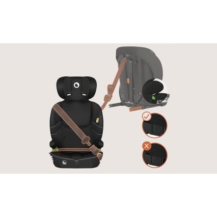 Lionelo - BILLY i-Size bilbarnstol 76-150 cm Svart Carbon