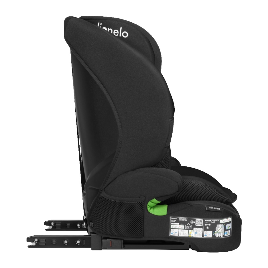 Lionelo - BILLY i-Size bilbarnstol 76-150 cm Svart Carbon