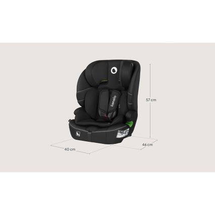 Lionelo - BILLY i-Size bilbarnstol 76-150 cm Svart Carbon