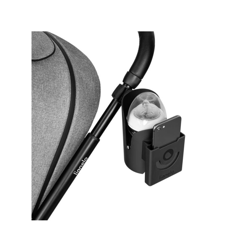 Lionelo - Dryckeshållare till barnvagn OVE Svart Onyx