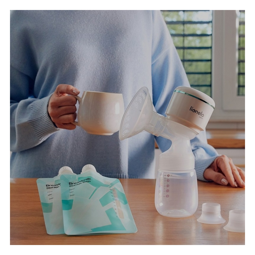 Lionelo - Elektrisk uppladdningsbar bröstpump FIDI PLUS 5V 1200 mAh 180 ml