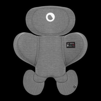 Lionelo - Bilbarnstol med bas, roterbar HARMONY i-Size 40-150 cm svart/grå