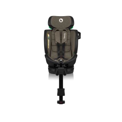 Lionelo - Bilbarnstol med bas, roterbar HARMONY i-Size 40-150 cm svart/olivgrön