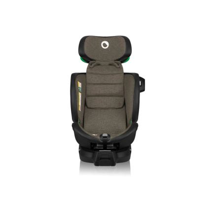 Lionelo - Bilbarnstol med bas, roterbar HARMONY i-Size 40-150 cm svart/olivgrön