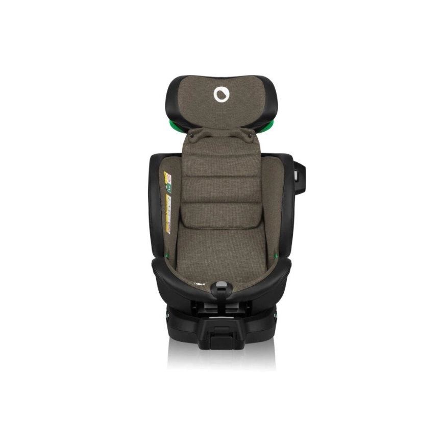 Lionelo - Bilbarnstol med bas, roterbar HARMONY i-Size 40-150 cm svart/olivgrön