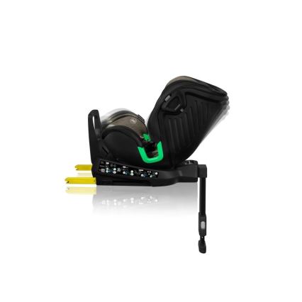 Lionelo - Bilbarnstol med bas, roterbar HARMONY i-Size 40-150 cm svart/olivgrön