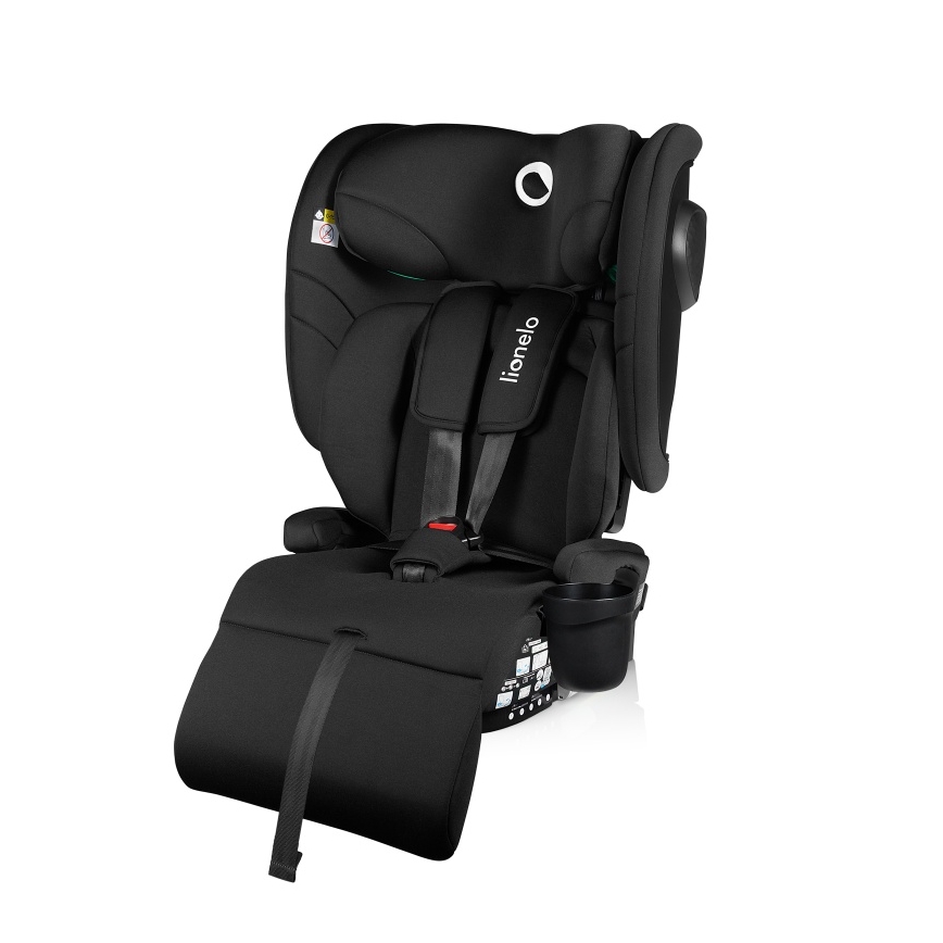 Lionelo - Hopfällbar bilbarnstol NELLY i-Size 76–150 cm Svart Carbon