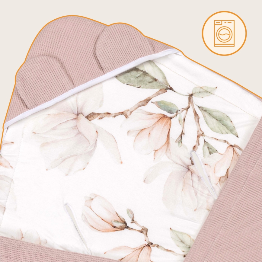 Lionelo - Insvepningsfilt för bilbarnstol TRAVEL SWADDLE 90x90 cm Beige Magnolia