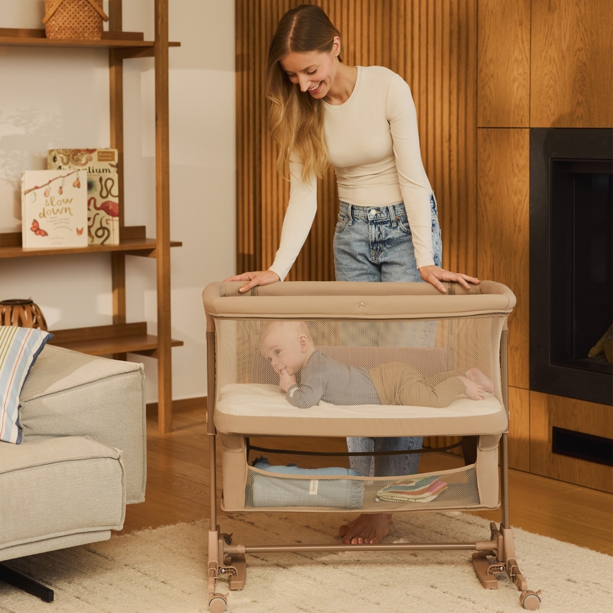 Lionelo - JODIE 3-i-1 barnsäng, beige/taupe