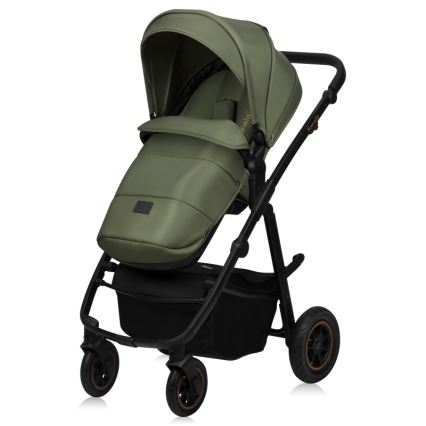 Lionelo - kombinerad 2-i-1 barnvagn AMBER PLUS Green Forest
