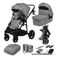 Lionelo - Kombinerad 2-i-1 barnvagn MARI TOUR Grey Stone
