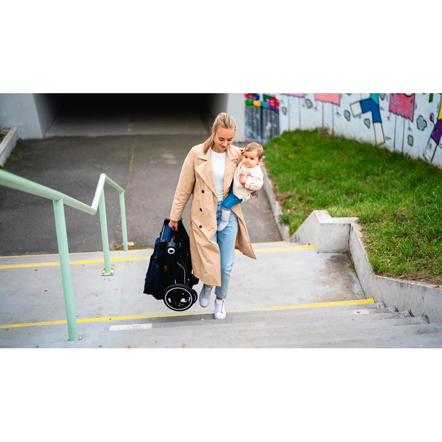 Lionelo - Kombinerad 2-i-1-barnvagn MIKA Blue Navy